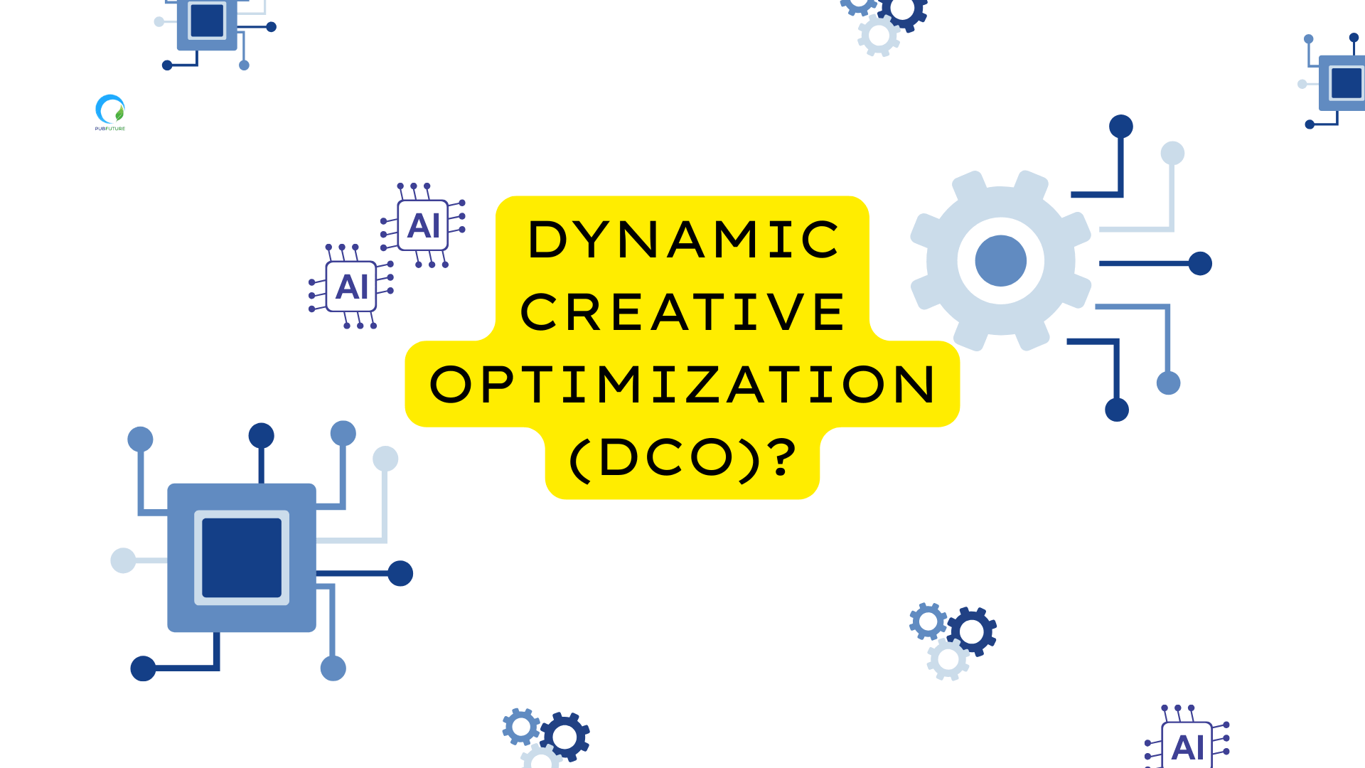 Dynamic Creative Optimization (DCO) concept showing AI-driven programmatic advertising technology for personalized ad creatives