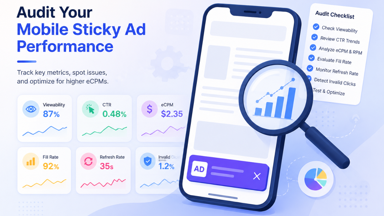 How to audit mobile sticky ad performance