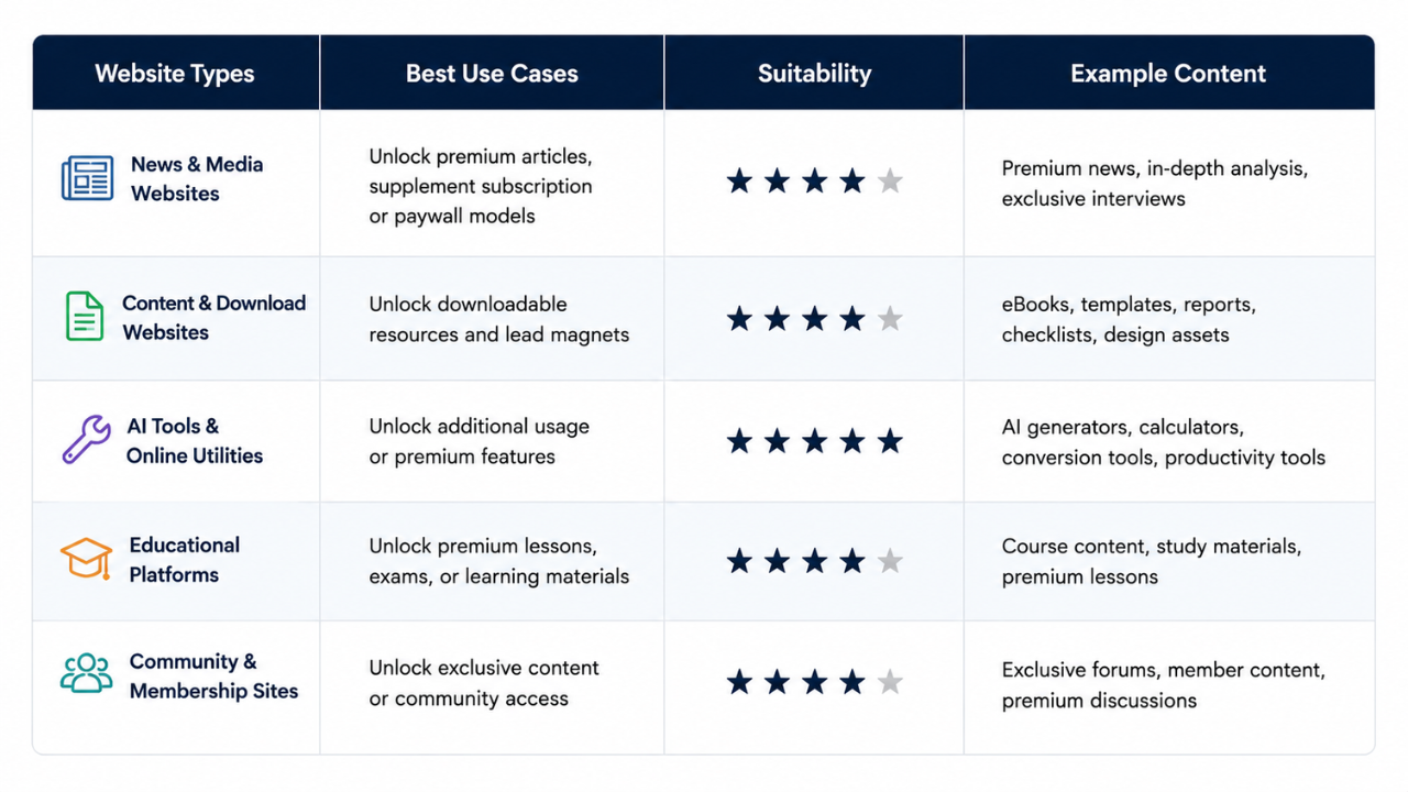 Which websites benefit most from offerwalls?
