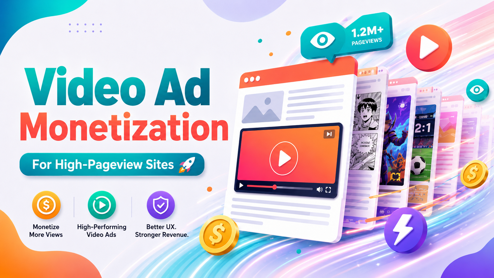 video ad monetization for high-pageview sites